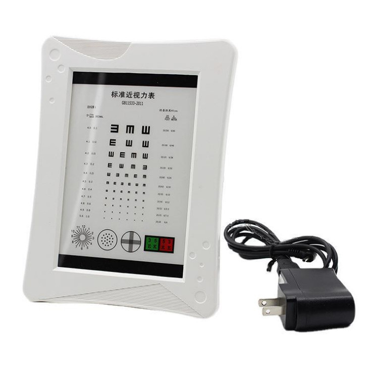 Test Instruments - Brilinstrument LED-bril met oogtestkaart, draagbare afstandsmeter,