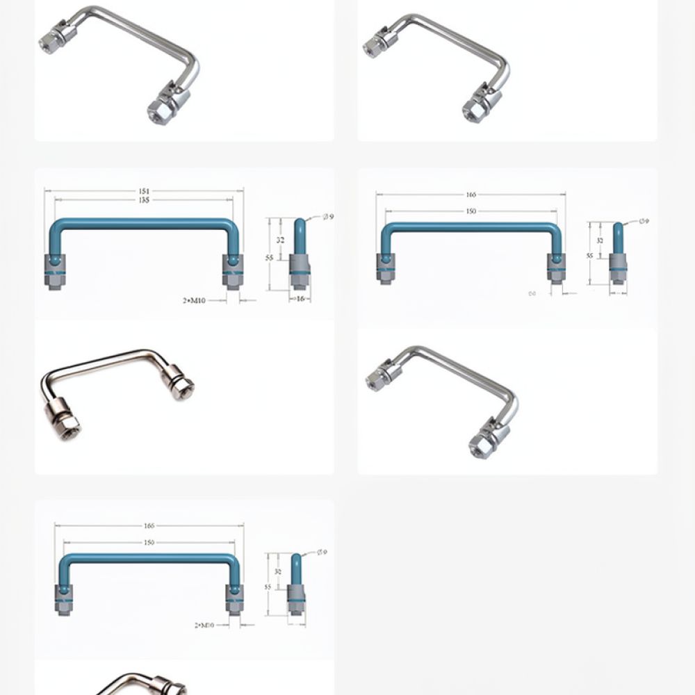 Industrial Tools - Inbouw opklapbare handgreep voor industriële apparatuur,