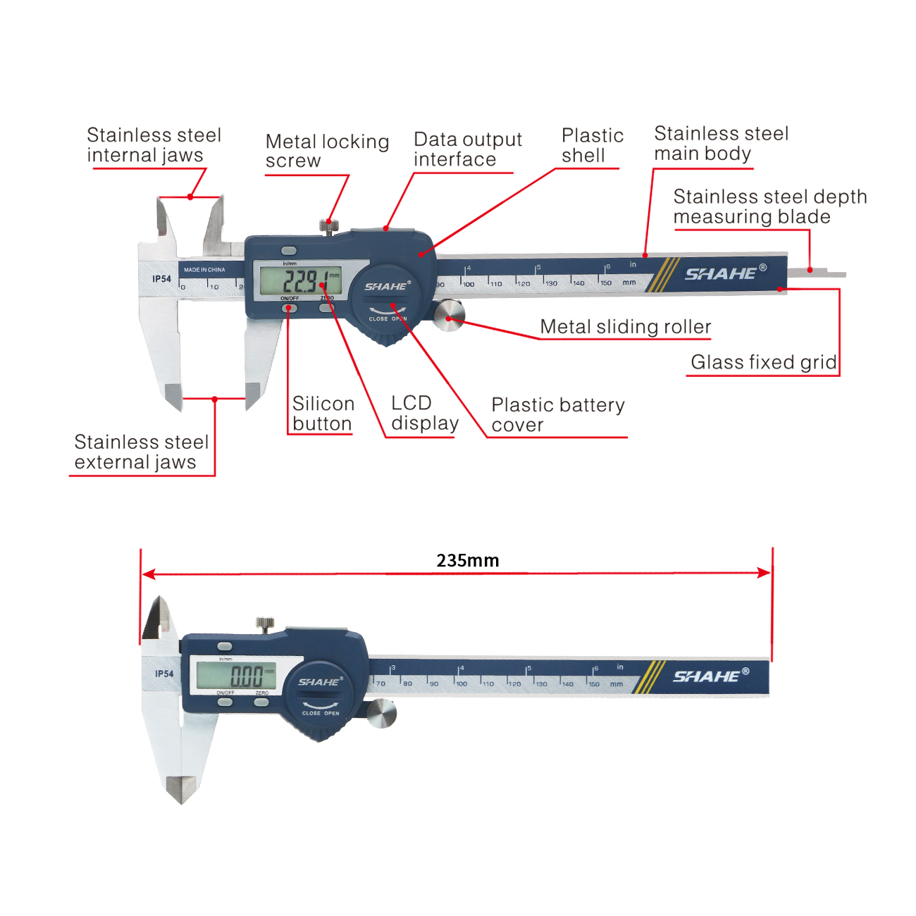 Gehard roestvrij staal 100/150 - Digital Caliper 150Mm Stainless Steel recensie en prijs