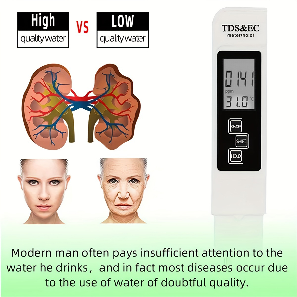 3in1 Waterkwaliteit Detectie P - Ph Meter Digital Water Tester recensie en prijs